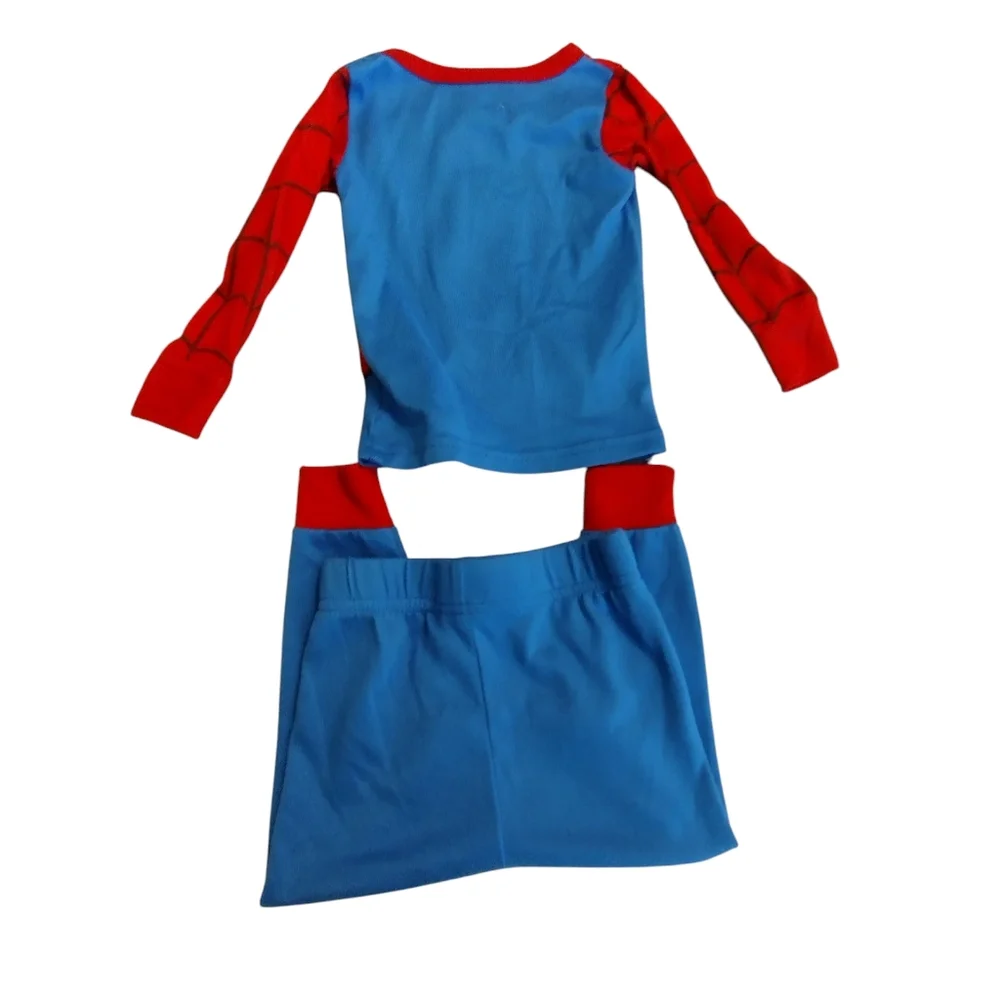 💚 Marvel Red and Blue Spider Man Pajama Set with Gray Muckey Mouse Design 18m